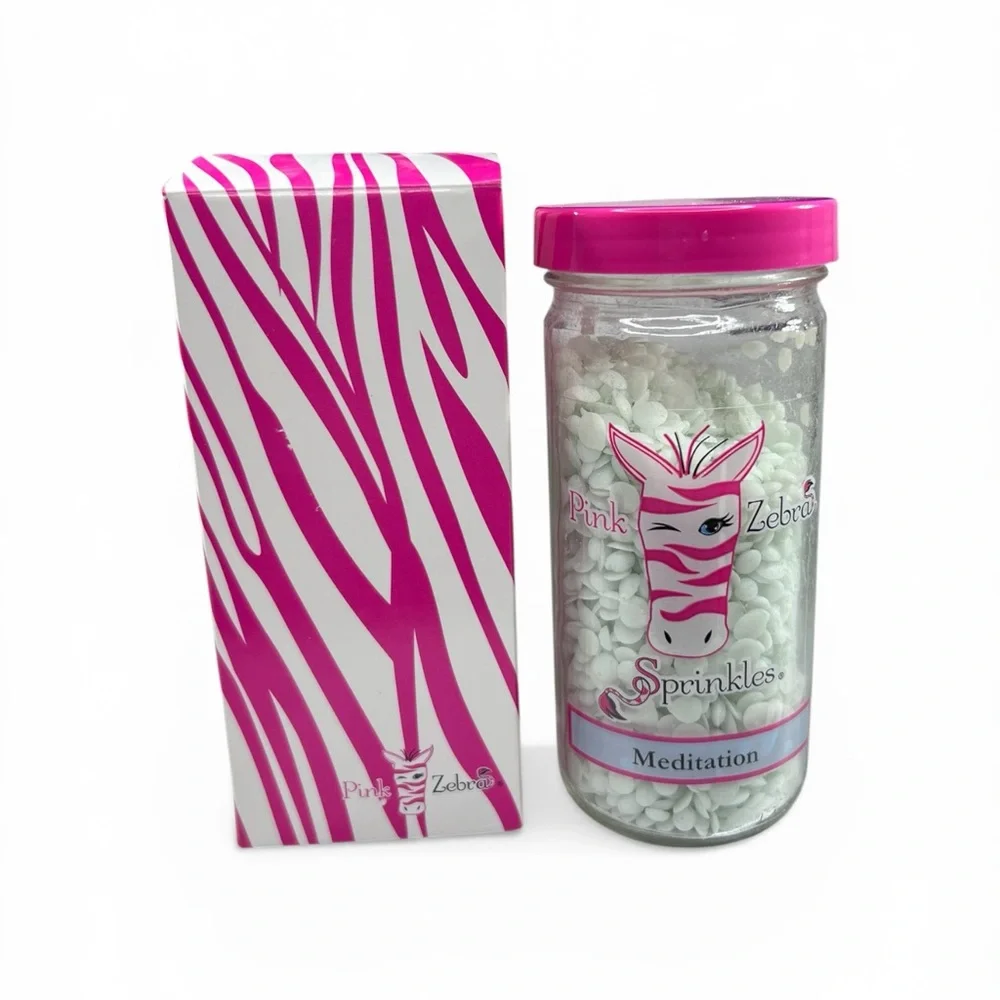 Pink Zebra Sprinkles Jar – Meditation Scent – Wax Melts – With Original Box